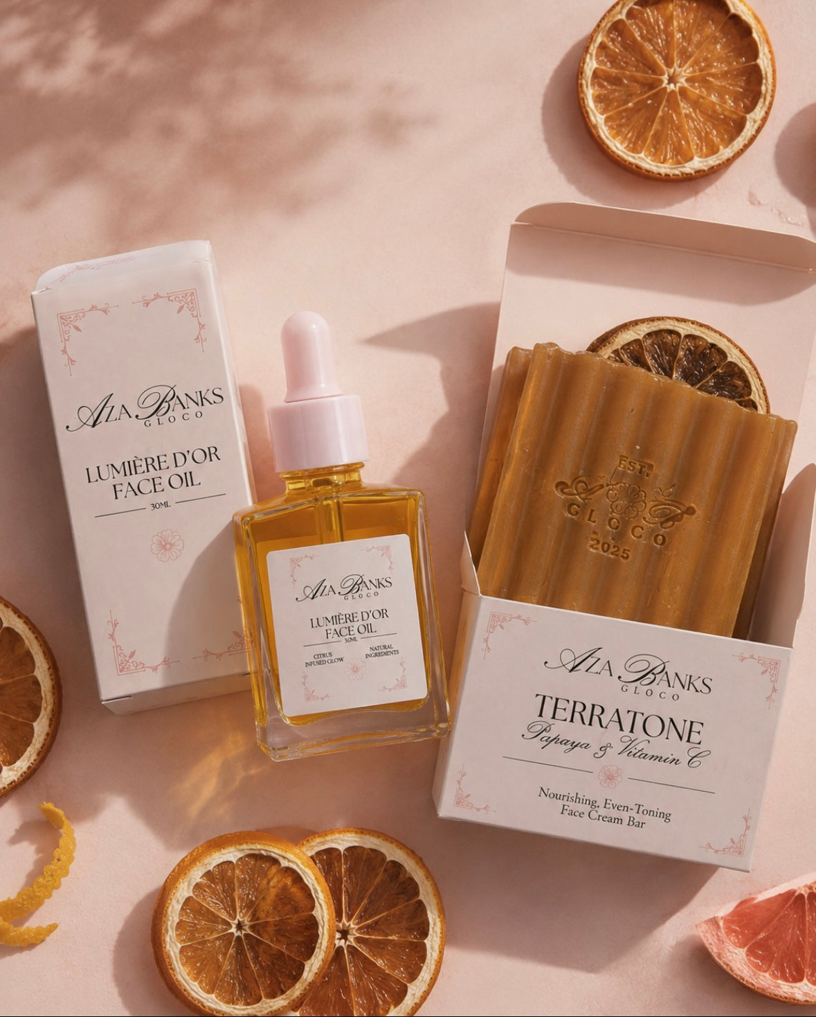 Glow Duo – Papaya & Vitamin C Cream Bar + Lumière D’Or Face Oil